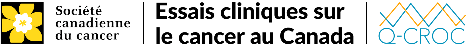 logo de la Société canadienne du cancer, des essais cliniques au Canada et d’OncoQuébec